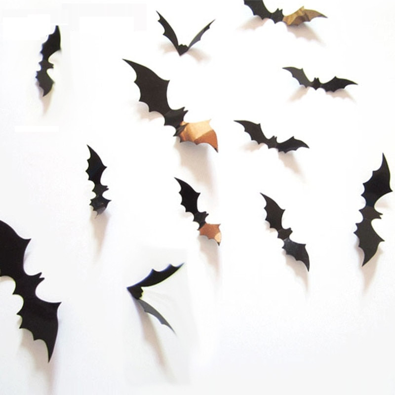Removable 3D Sticker Decal  Bat Wall Sticker Decal Halloween Home Decoration
